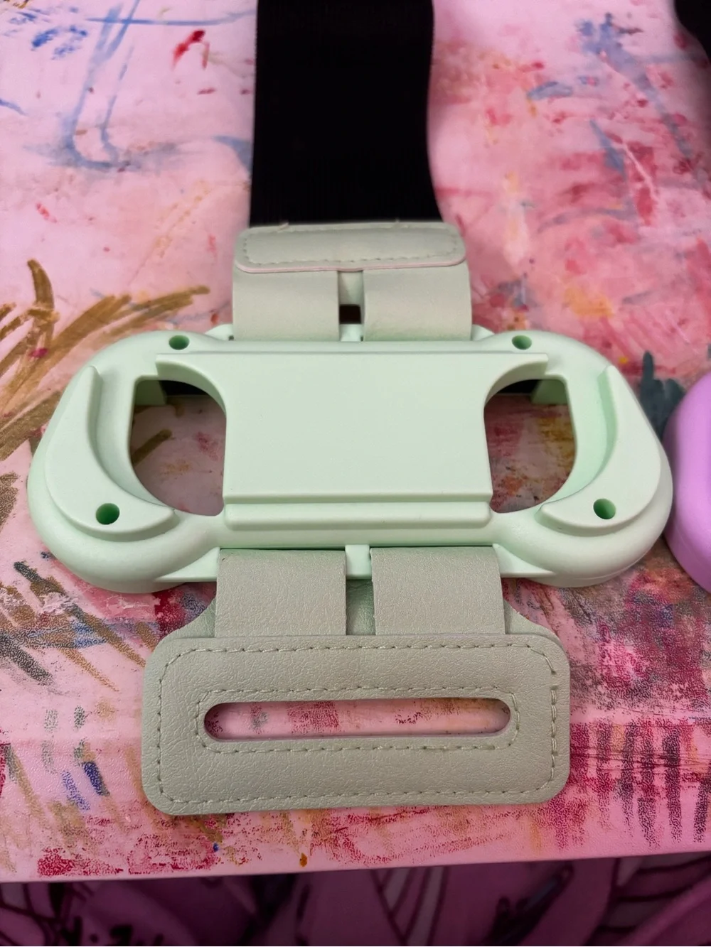Set of Mint Green and Lavender Nintendo Switch Joy Con Armband Holders